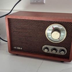 Victorola Vintage Vibes Bluetooth Speaker And Radio