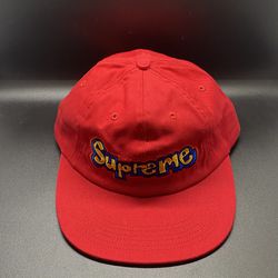 Supreme Gonz Logo 6 panel Cap Red 