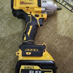 20v DeWalt Impact Wrench 1/2 In With  Big Flex Volt Battery 9ah