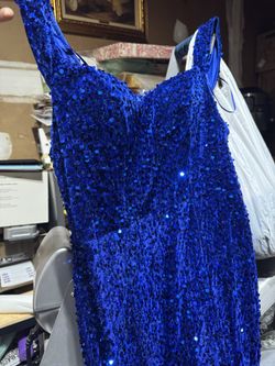 Blue Sequin Dress Size L