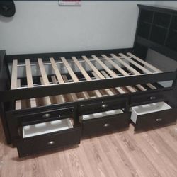 Twin/Twin Bedset W/3 Storage Drawers & Shelf(Mattress Included:$769)