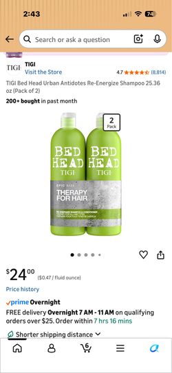 Bed Head TIGI - re-energize shampoo and conditioner
