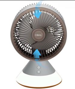 Brandnew Small Desk Fan for Bedroom,10 Inches Portable Electric Table Air Circulation Fan,USB-C Rechargeable Powerful with 3 Speed 360° Adjustable Til