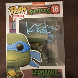 Funko Pop! TMNT Ninja Turtles Leonardo #16 - Autographed Kevin Eastman - W/COA
