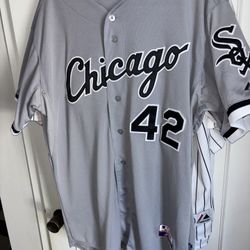 White Sox, Jose Quintana, Game-Worn Jackie Robinson #42 Jersey On 4-15-13. Authenticated By MLB. 