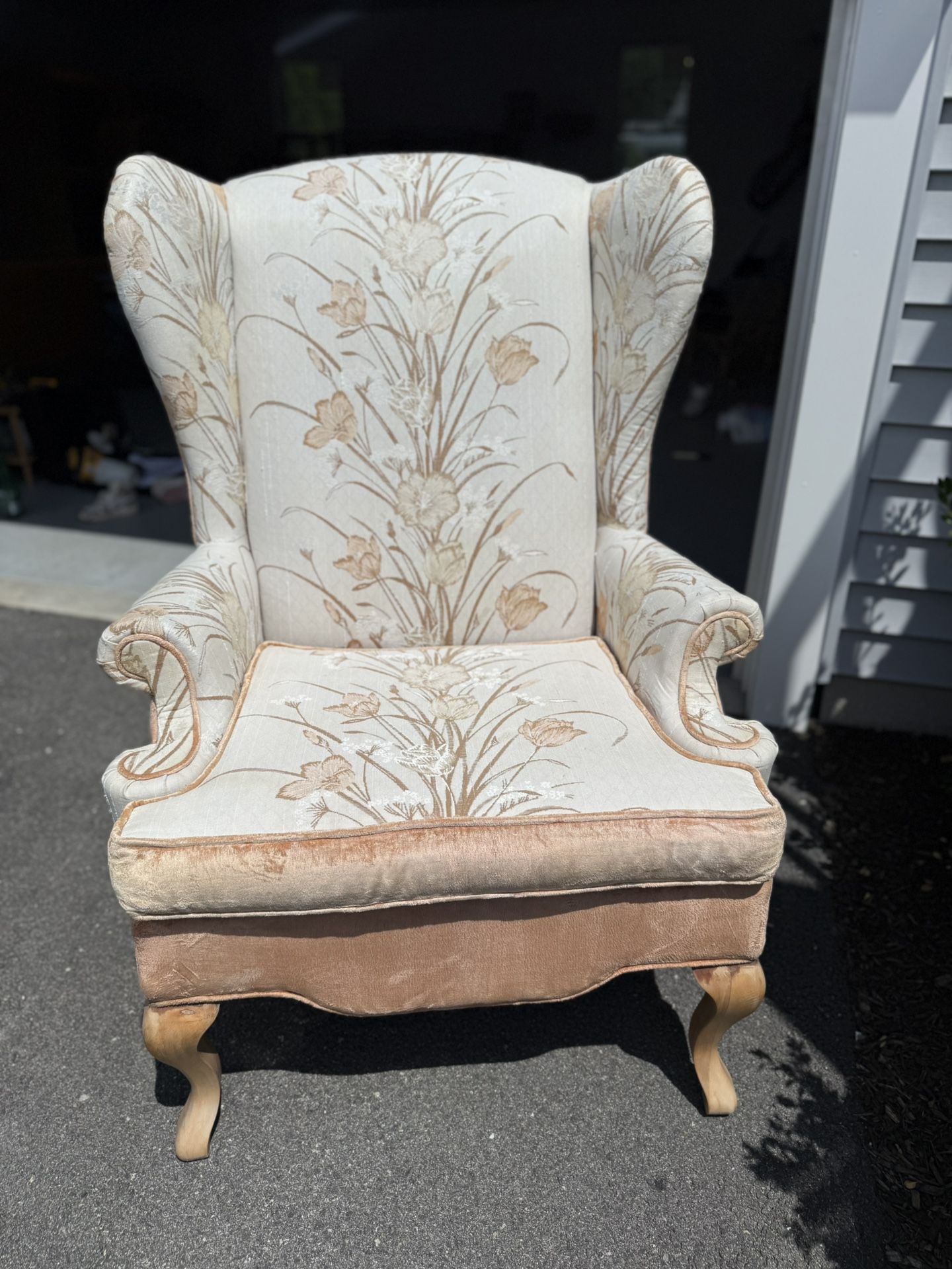 Reclaimed Boho Vintage Wing Back Chair 