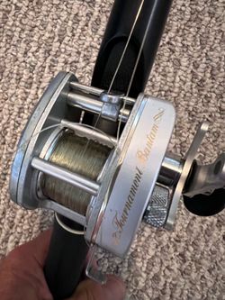Two bass rod and reel setups