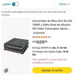 4CH 3G-SDI Fiber Converter 1080P&60Hz Broadcast Level SDI Video Optical Transceiver Loop Output 4ch 3G SDI Fiber Extender with RS485 SDI Over Single-M