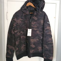 Men's DKNY Large Jacket Camouflage Army Stretch