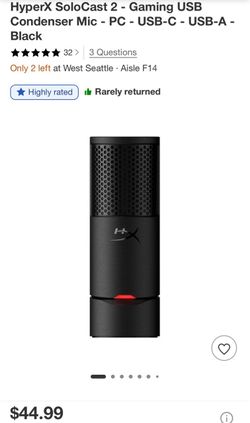 Hyperx Solocast 2 gaming, and recording