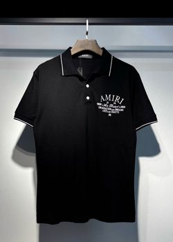 AMIRI logo-embroidered Cotton Polo Shirt | Black