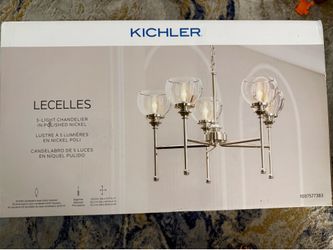 Kichler Traditional 5-Light Shaded Round Chandelier Polished Nickel