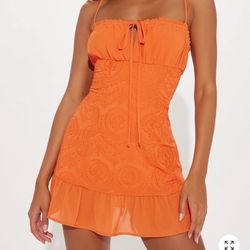 Orange dress $8 Never Used