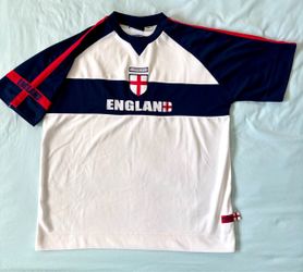 Vintage Umbro England Soccer Jersey Mens Large White Football