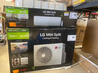 LG Indoor and outdoor Units 18,000 BTU 21 SEER2 Wi-Fi 1-Zone Ductless Mini Split Heat Pump Air Conditioner 208-230V