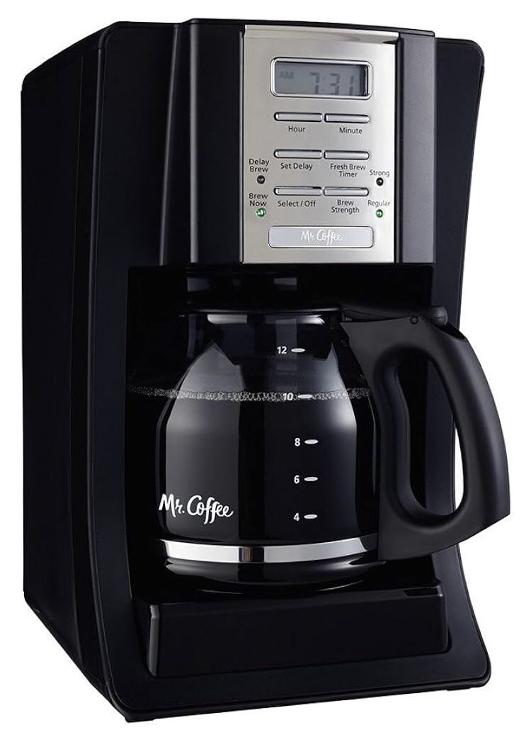 Mr. Coffee 12 Cup Programmable Coffee Maker with Thermal Carafe Option, Chrome