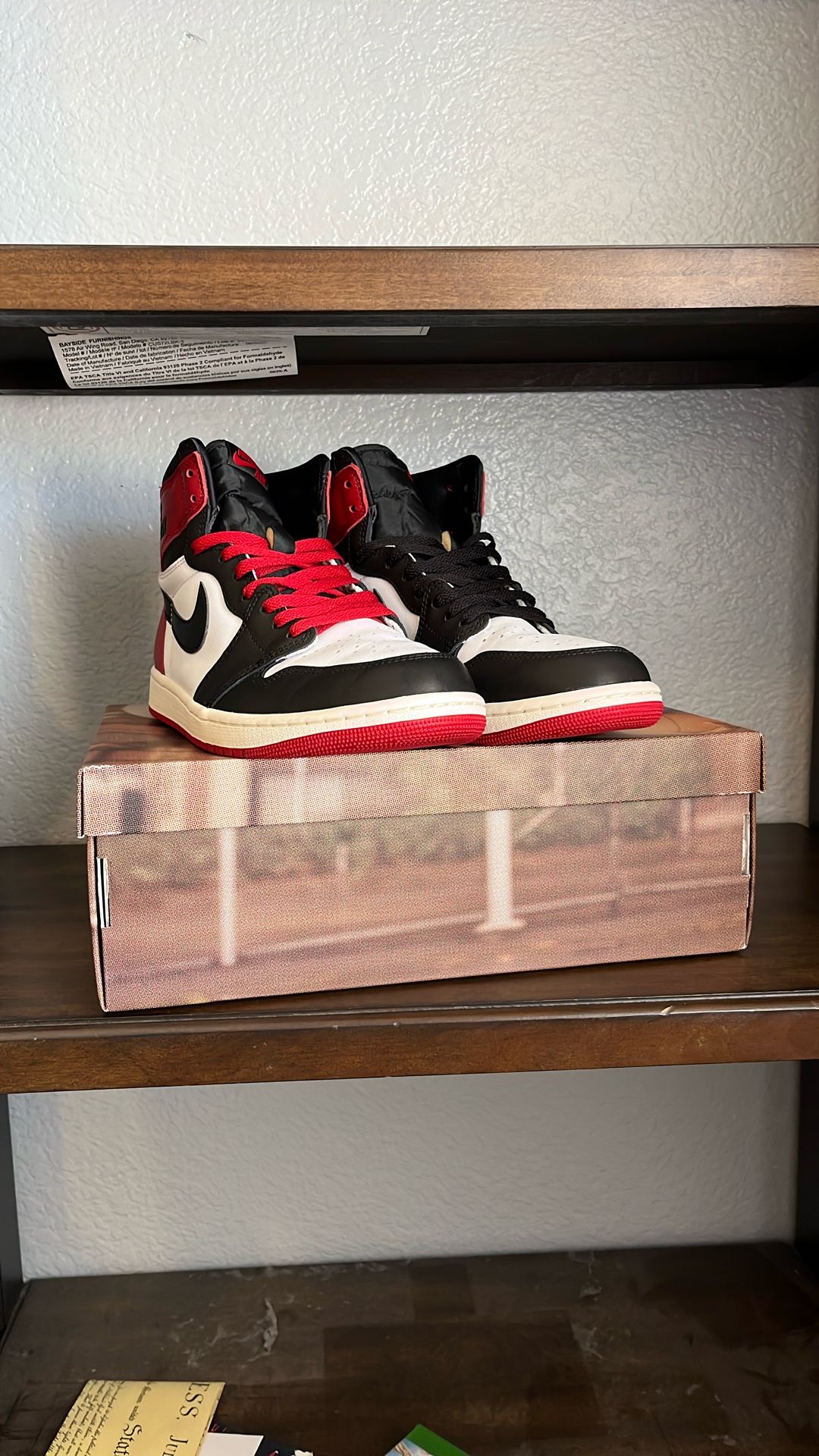 size 10 Retro High OG black toe reimagined air jordan 1