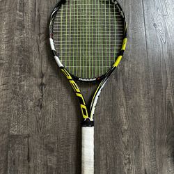 Babolat Aeropro Drive Tennis Racquet 4 3/8 - NEW STRING