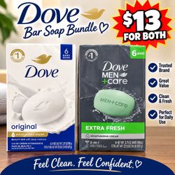 Dove Bar Soap Bundle – 2 Packs of 6