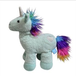 Manhattan Toy Company Mint Green Rainbow Unicorn Plush 8" Stuffed Animal Horse
