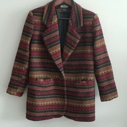 Vintage Braetan Southwestern Blazer Jacket Oversized Small