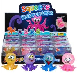 Sucker Octopus Glitter/ Gel Squishy