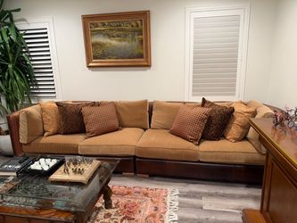 Large Sectional Sofa with Throw Pillows