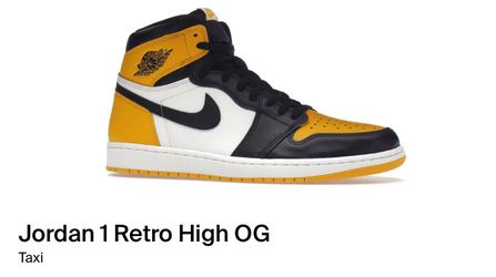 Retro OG Air Jordan 1 OG  TAXI/BLACK-SAIL