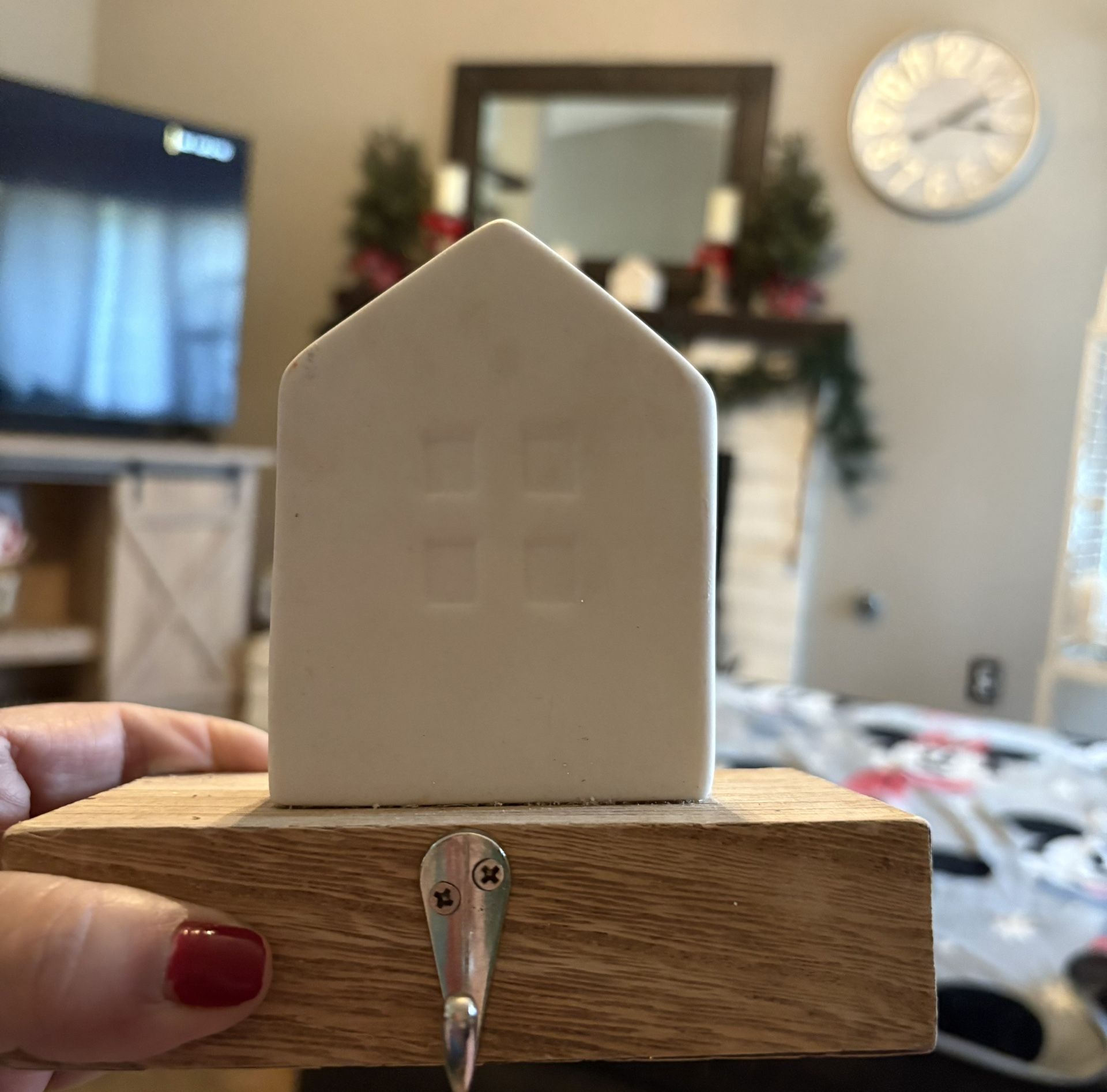 Christmas house stocking holder