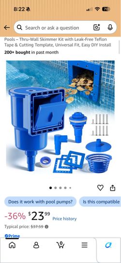 Thru-Wall Pool Skimmer Kit