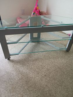 Glass tv stand