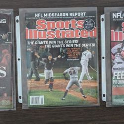 SI magazine all 3 SF Giants world series covers. All mint condition in vinyl protection sleeve