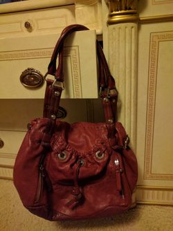 Red leather Makowsky bag
