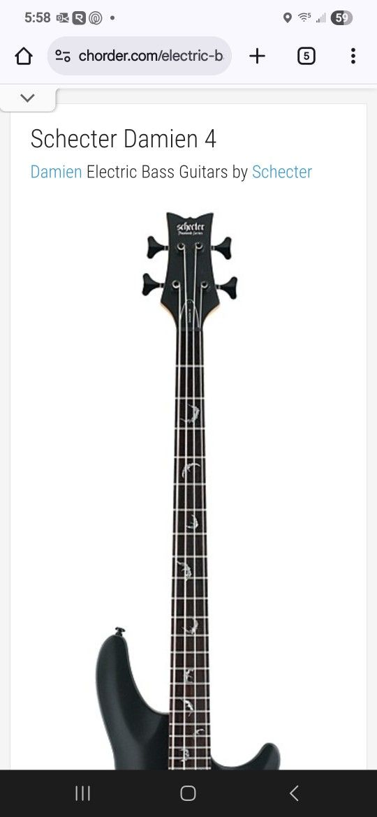 Schecter Damien 4
Damien Electric Bass Guitars by Schecter And Fender Amp