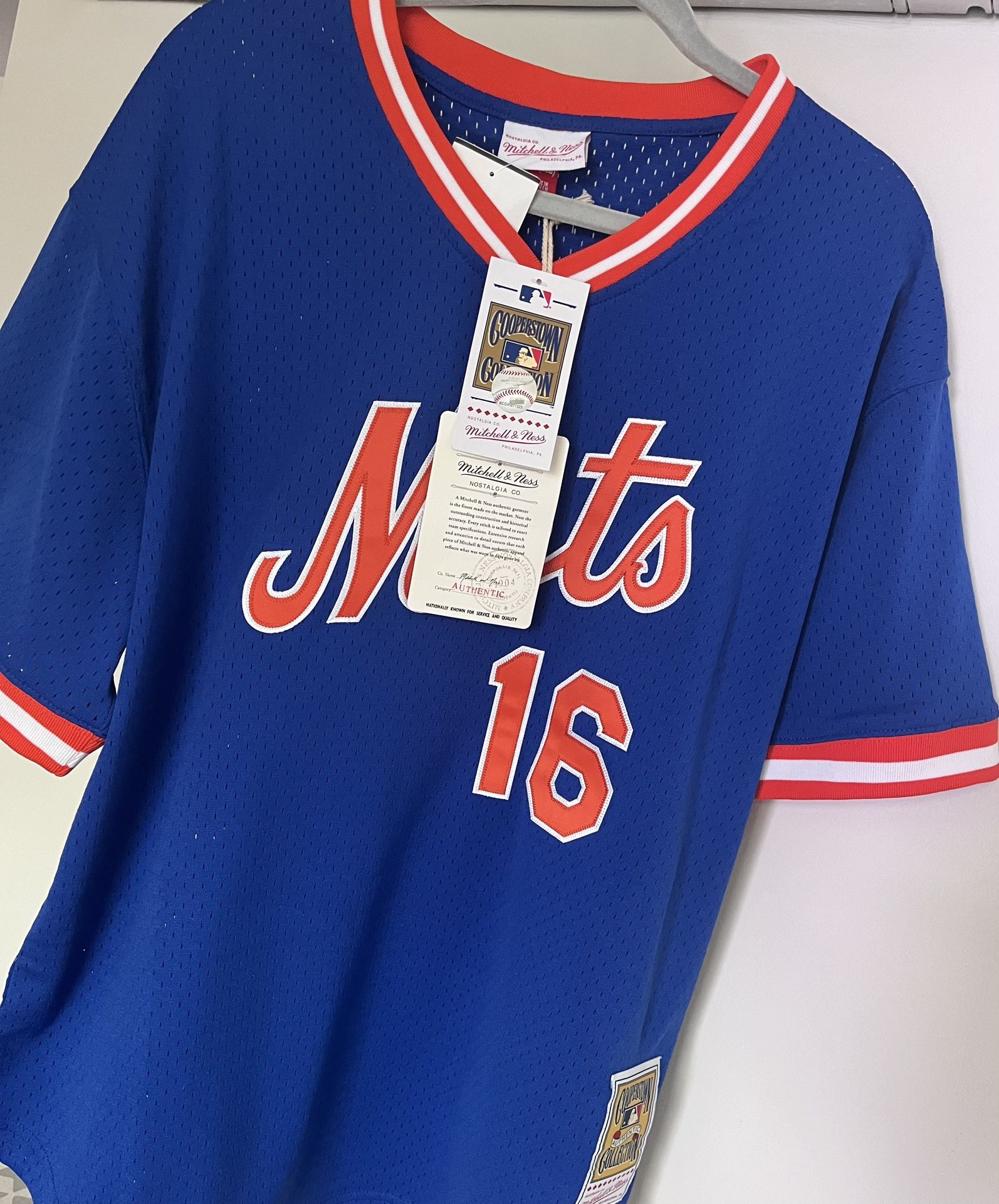 New York Mets Mens Sz XL Mitchell & Ness 1986#16 Dwight Gooden Baseball Jersey