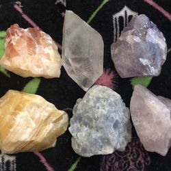 6 Palm Sized Crystals 