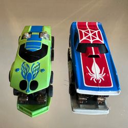 Vintage 1970s Aurora AFX HO Slot Cars – Fly Mobile & Spider-Man Spidermobile