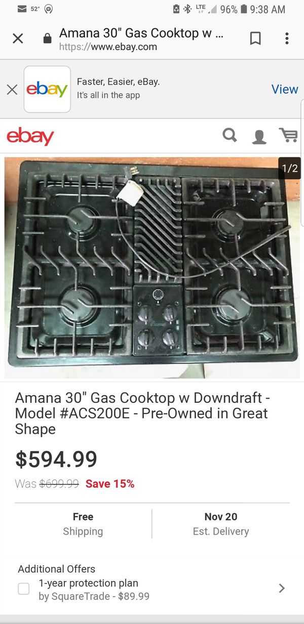 Amana 30 Gas Cooktop W Downdraft For Sale In Gaston Sc Offerup