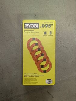 New RYOBI 0.095 in. x 16 ft. Pre-Cut Spiral Trimmer Line (5-Pack).