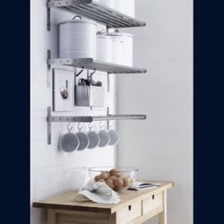 (3) IKEA Stainless Steel Shelves