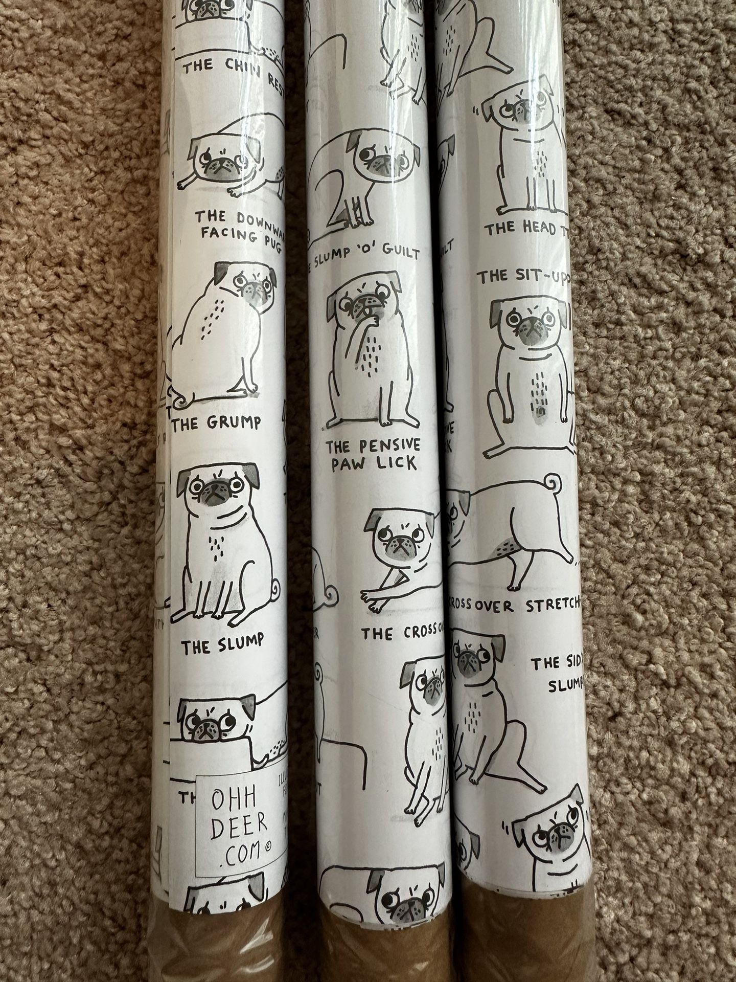 Pug Gift Wrap 