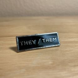 They/Them Pronoun Enamel Pin LGBTQIA