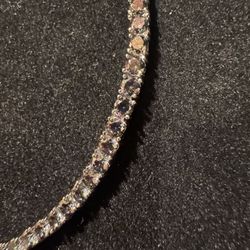 925 SILVER - MYSTIC TOPAZ TENNIS BRACELET - 7 Inch - 3.4 mm