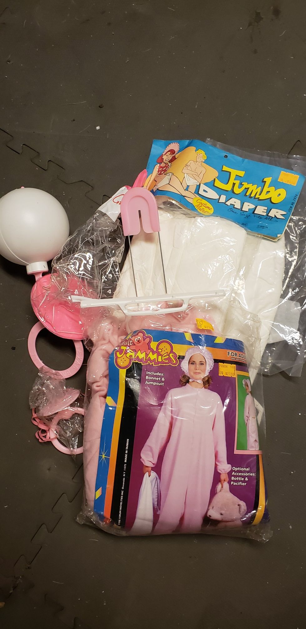Halloween adult baby costume and accessories