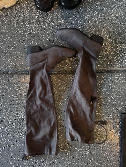 Madden Girl Grey Over Knee Boots