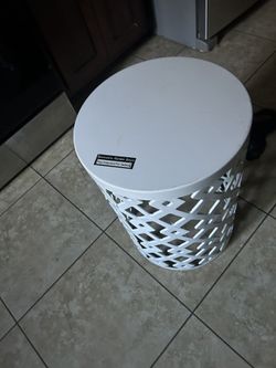 Decorative Garden Drum Table White