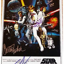 Star Wars Signed Movie Poster 