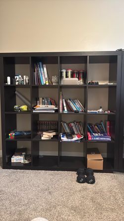 IKEA Kallax 4x4 Cube Bookshelf Black-Brown