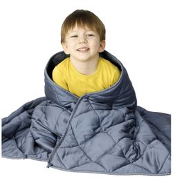 Cooling Weighted Blanket for Kids | 100% Natural Bamboo Viscose | 7 lbs | 41"x60" | Heavy Blanket | Folkstone Grey New in the box! Retail price is $5