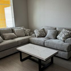 Lucca Black & White Marble Coffee Table (RC Willey)